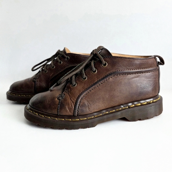 Dr Martens Vintage Lace-Up Brown Leather Shoes, Lug Sole UK 4, US Womens 6-6.5 - Picture 16 of 16